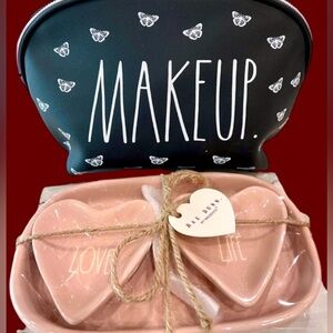 2 Pc Rae Dunn-Trinket Trays & Makeup Bag New